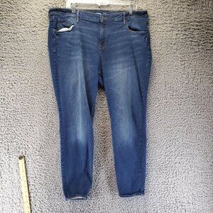 Old Navy Jeans Womens Size 18 Blue Rockstar Mid-Rise Super Skinny Stretch Denim